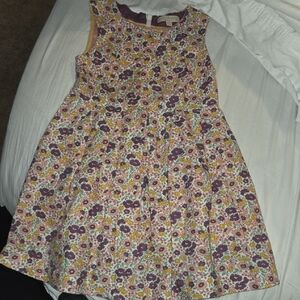 Mini Boden Floral Dress - Purple and Pink
